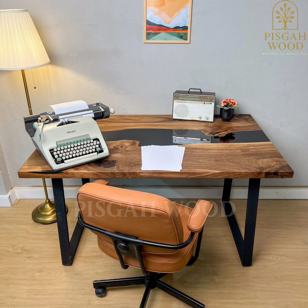 Black Epoxy Dining Table - Image 2