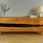 Walnut Wood &  Epoxy Sideboard (Tv Unit)