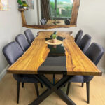Wooden Epoxy Walnut Dining Table